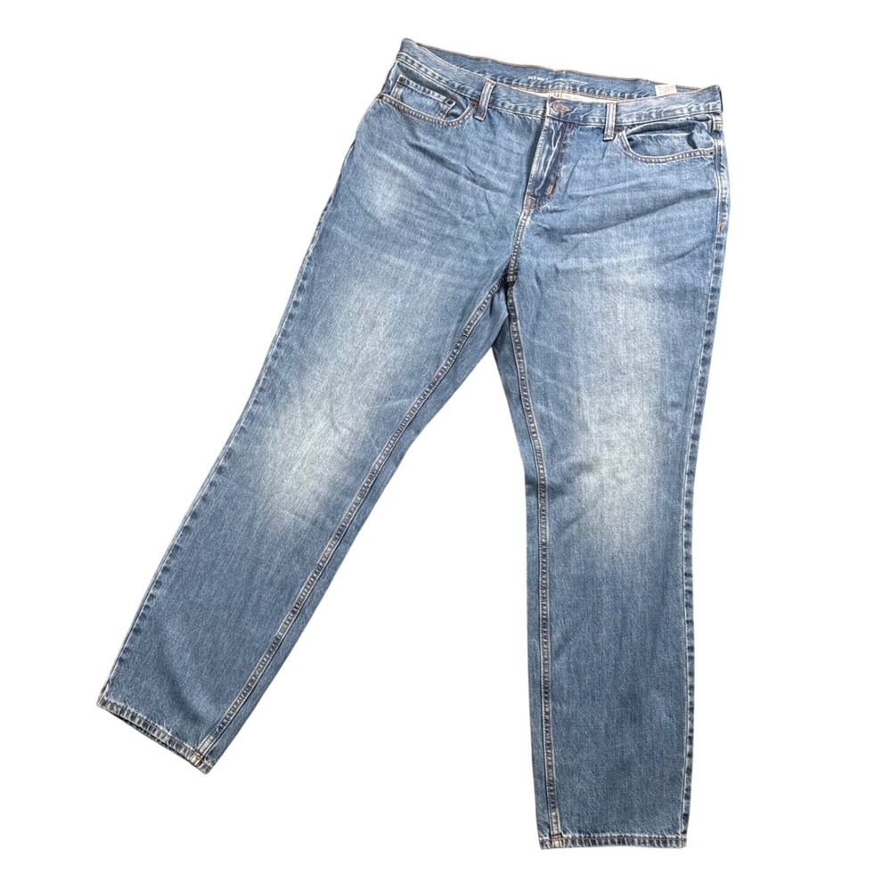 Old Navy Mens Athletic‎ Taper Jeans 40x34 Medium Wash Denim Workwear Tough